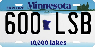 MN license plate 600LSB