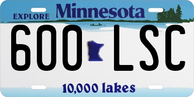 MN license plate 600LSC