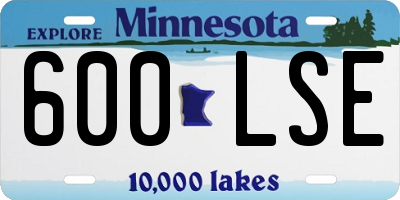 MN license plate 600LSE