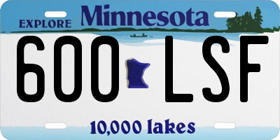 MN license plate 600LSF