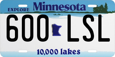MN license plate 600LSL