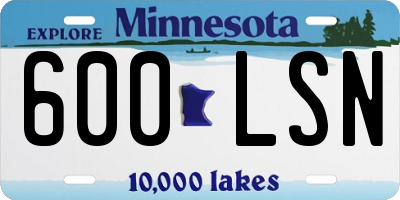 MN license plate 600LSN