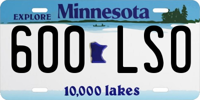 MN license plate 600LSO