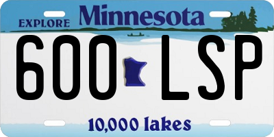 MN license plate 600LSP