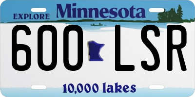 MN license plate 600LSR