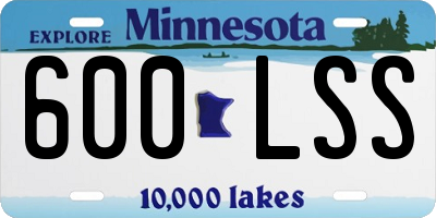 MN license plate 600LSS