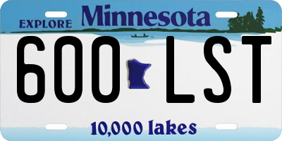 MN license plate 600LST