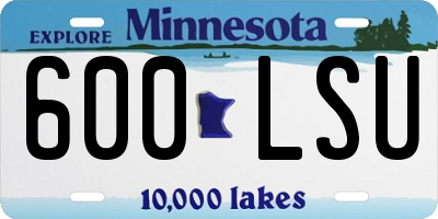 MN license plate 600LSU