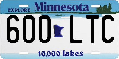 MN license plate 600LTC