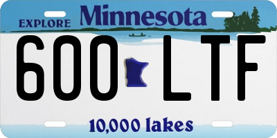 MN license plate 600LTF