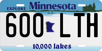MN license plate 600LTH