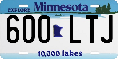 MN license plate 600LTJ