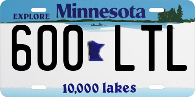 MN license plate 600LTL