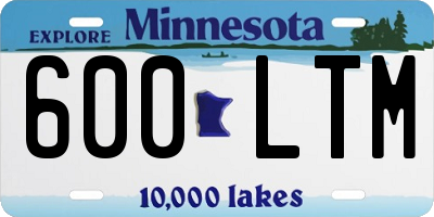 MN license plate 600LTM