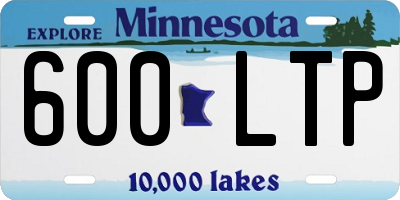 MN license plate 600LTP