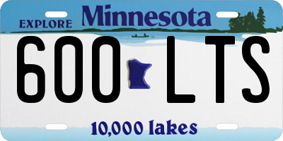 MN license plate 600LTS