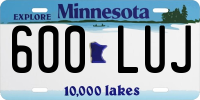 MN license plate 600LUJ