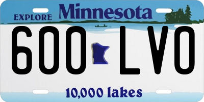 MN license plate 600LVO