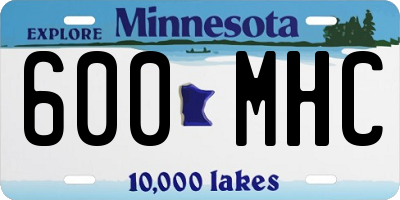 MN license plate 600MHC