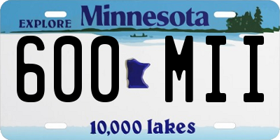 MN license plate 600MII