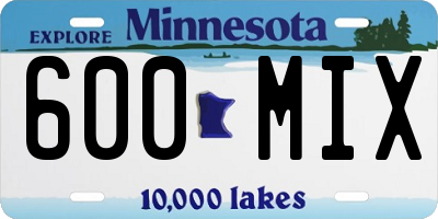 MN license plate 600MIX
