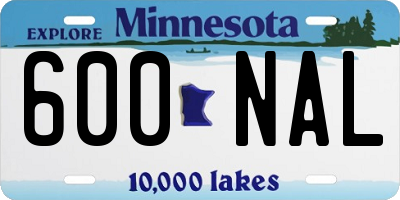 MN license plate 600NAL