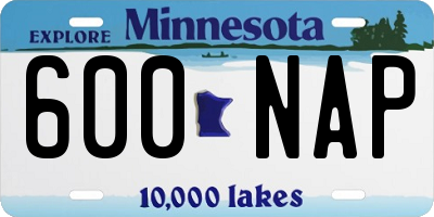 MN license plate 600NAP