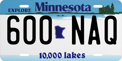 MN license plate 600NAQ