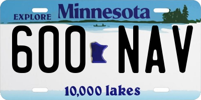 MN license plate 600NAV