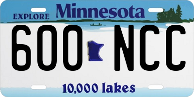MN license plate 600NCC