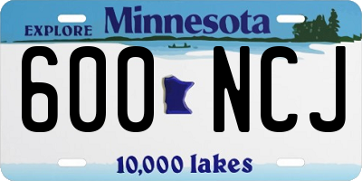 MN license plate 600NCJ