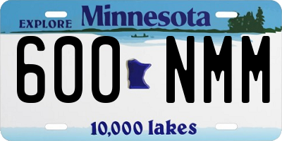 MN license plate 600NMM