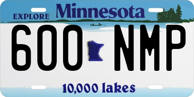 MN license plate 600NMP