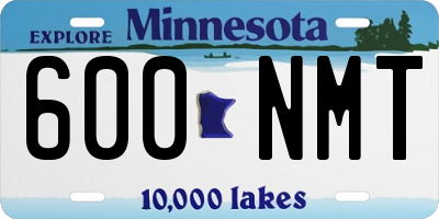 MN license plate 600NMT