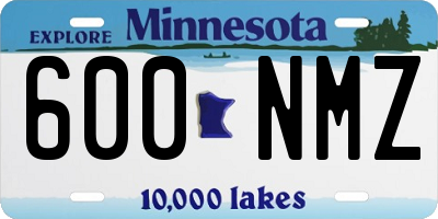 MN license plate 600NMZ