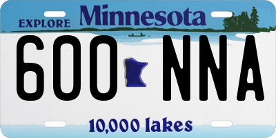 MN license plate 600NNA