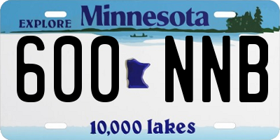 MN license plate 600NNB