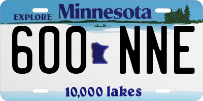 MN license plate 600NNE