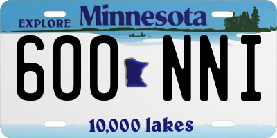 MN license plate 600NNI