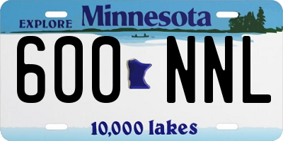 MN license plate 600NNL