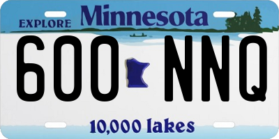 MN license plate 600NNQ