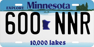 MN license plate 600NNR