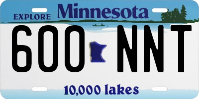 MN license plate 600NNT