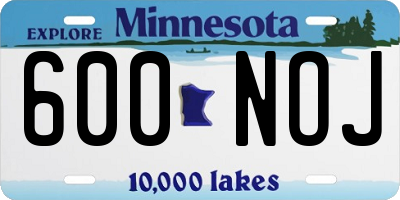 MN license plate 600NOJ