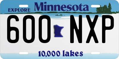 MN license plate 600NXP