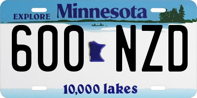 MN license plate 600NZD