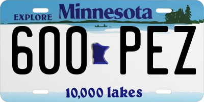 MN license plate 600PEZ