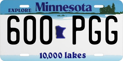 MN license plate 600PGG