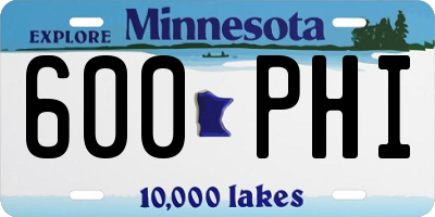 MN license plate 600PHI