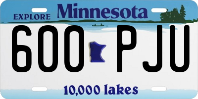 MN license plate 600PJU